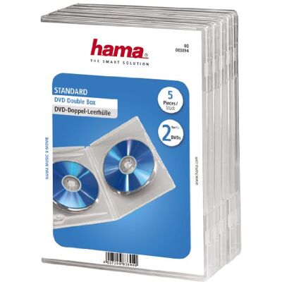 Hama Dvojité DVD pouzdro 5 ks, vhodné také pro CD a Blu-rays Hama Dvojité DVD pouzdro 5 ks, vhodné také pro CD a Blu-rays