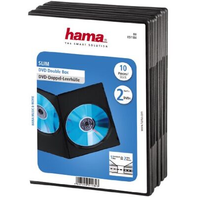Hama DVD-Doppelhülle Super Slim 10er-Pack, Ultra schmal Hama DVD-Doppelhülle Super Slim 10er-Pack, Ultra schmal