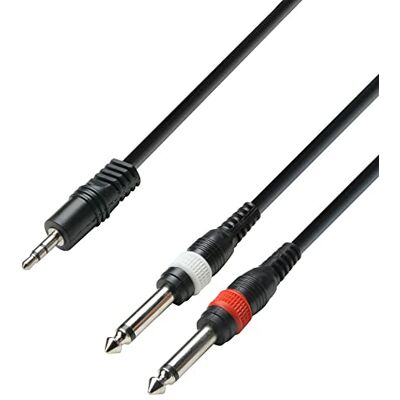 Adam Hall Cables 3 STAR YWPP 0600 Y kabel 2 x jack TS na mini jack TRS 6 m Adam Hall Cables 3 STAR YWPP 0600 Y kabel 2 x jack TS na mini jack TRS 6 m