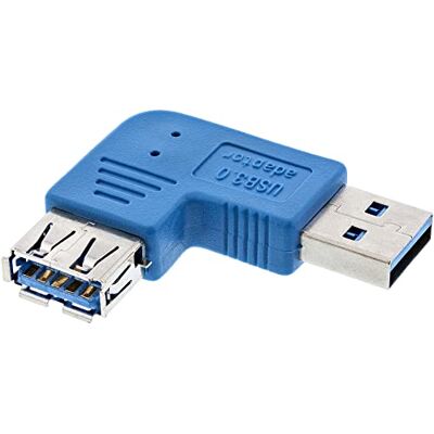 InLine 35300M USB 3. 0 adaptér, konektor A na zdířku A, levý úhel 90° InLine 35300M USB 3. 0 adaptér, konektor A na zdířku A, levý úhel 90°