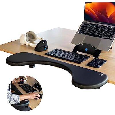 R-Go Tools R-Go opěrka loketní opěrky, ergonomická opěrka předloktí, k upnutí, loketní opěrka, prodloužení psacího stolu pro domácnost a kancelář, jednoduché klepnutí a úleva od bolesti, černá R-Go Tools R-Go opěrka loketní opěrky, ergonomická opěrka předloktí, k upnutí, loketní opěrka, prodloužení psacího stolu pro domácnost a kancelář, jednoduché klepnutí a úleva od bolesti, černá