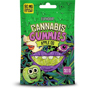 Euphoria Cannabis Gummies Apple Og, 50 G Euphoria Cannabis Gummies Apple Og, 50 G