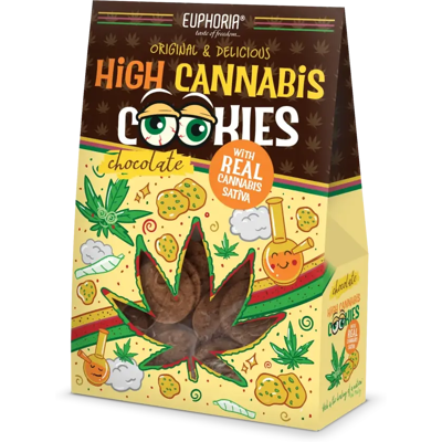 Euphoria High Konopné Čokoládové Sušienky, 100 G Euphoria High Konopné Čokoládové Sušienky, 100 G