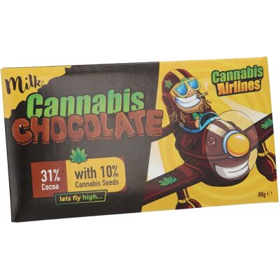 Cannaline Mliečna Čokoláda Cannabis Airlines, 80 G Cannaline Mliečna Čokoláda Cannabis Airlines, 80 G