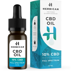 Herbican Plnospektrálny Cbd Olej, 10 %, 10 Ml Herbican Plnospektrálny Cbd Olej, 10 %, 10 Ml