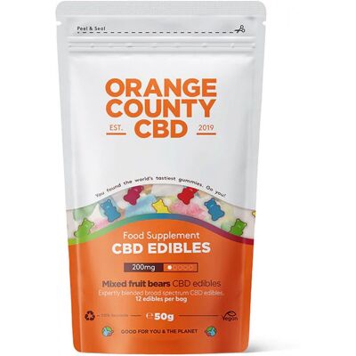 Orange County Cbd Bears, Cestovné Balenie, 200 Mg Cbd, 12 Ks, 50 G Orange County Cbd Bears, Cestovné Balenie, 200 Mg Cbd, 12 Ks, 50 G