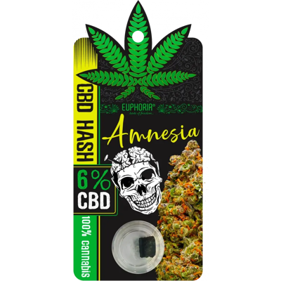 Euphoria Cbd Hash 6% Amnesia, 1 G Euphoria Cbd Hash 6% Amnesia, 1 G