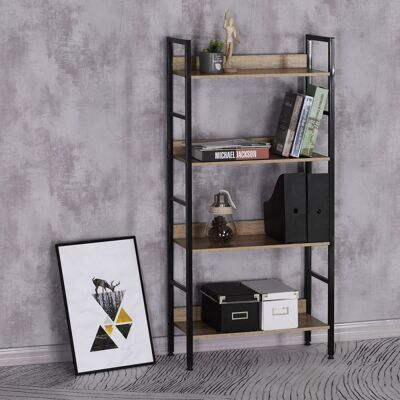 Autronic Regál ESTILO II — čierna / dekor dub Autronic Regál ESTILO II — čierna / dekor dub