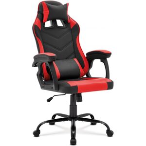 Autronic Herná stolička RACER PRO – ekokoža, červená/čierna Autronic Herná stolička RACER PRO – ekokoža, červená/čierna