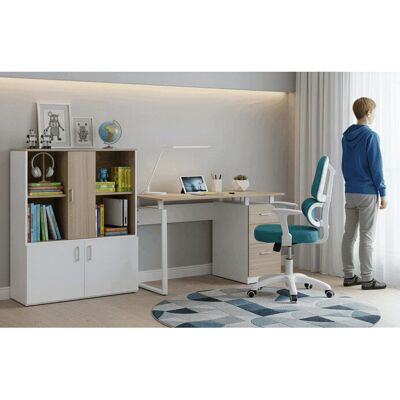 Štýlový kancelársky stôl RENO 120x60cm s šuplíkmi – melamín, dub sonoma Autronic Štýlový kancelársky stôl RENO 120x60cm s šuplíkmi – melamín, dub sonoma Autronic
