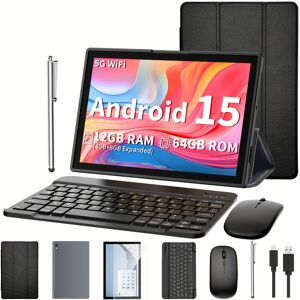 TEMU Qddq 15 Tablet, 12gb (4gb + 8gb Expanded), 64gb Rom, 10.1-inch, 6000mah Battery, Wi-fi, Usb-c (without Adapter), 2-in-1 Tablet With Keyboard, TEMU Qddq 15 Tablet, 12gb (4gb + 8gb Expanded), 64gb Rom, 10.1-inch, 6000mah Battery, Wi-fi, Usb-c (without Adapter), 2-in-1 Tablet With Keyboard,