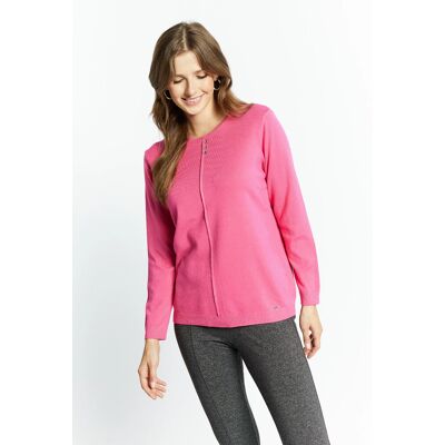 Dámsky sveter QNS0390-004 Dark Pink - Monnari L/XL tmavě růžová Dámsky sveter QNS0390-004 Dark Pink - Monnari L/XL tmavě růžová