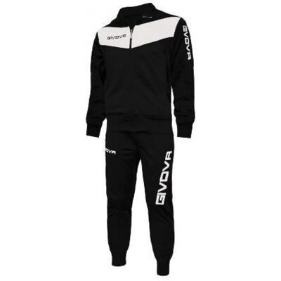Pánske tepláky Tuta Visa TR018 1003 black and white - Givova XS Pánske tepláky Tuta Visa TR018 1003 black and white - Givova XS