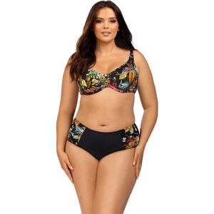 Dámske dvojdielne plavky Caitriona 3133/3 čierne s kvetmi - Lorin 48/100E Dámske dvojdielne plavky Caitriona 3133/3 čierne s kvetmi - Lorin 48/100E