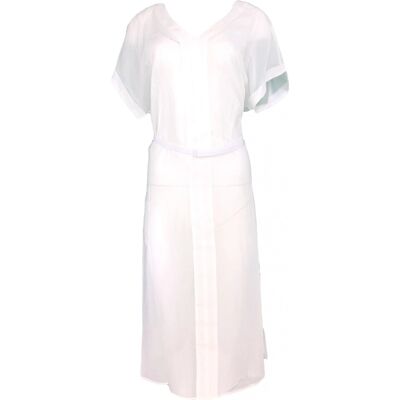 Plážové šaty KW0KW00715-143 biela - Calvin Klein L bílá Plážové šaty KW0KW00715-143 biela - Calvin Klein L bílá