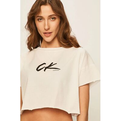 Plážový top KW0KW01006-YCD biela - Calvin Klein S bílá Plážový top KW0KW01006-YCD biela - Calvin Klein S bílá