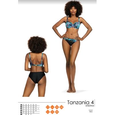 Dámske dvojdielne plavky S940TN4 1 Tanzania 4 čierne/mix - Self 42C černá- MIX barev Dámske dvojdielne plavky S940TN4 1 Tanzania 4 čierne/mix - Self 42C černá- MIX barev