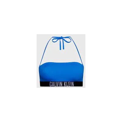 Dámska plavková podprsenka Bandeau KW0KW01966 C4X modrá-čierna - Calvin Klein M Dámska plavková podprsenka Bandeau KW0KW01966 C4X modrá-čierna - Calvin Klein M