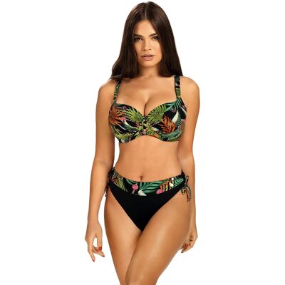 Dámske dvojdielne plavky Tahiti 5 S995TA5-2 Black with Floral Pattern - Self 48E Dámske dvojdielne plavky Tahiti 5 S995TA5-2 Black with Floral Pattern - Self 48E