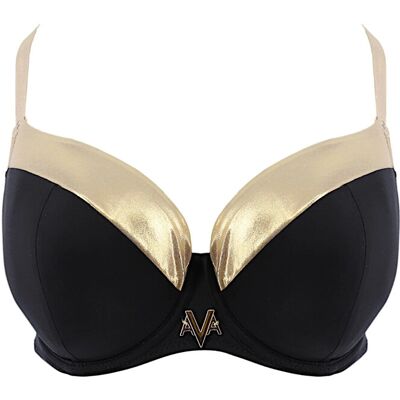 Dámsky vrchný diel plaviek SK 178 Black with gold - AVA 65J černá se zlatou Dámsky vrchný diel plaviek SK 178 Black with gold - AVA 65J černá se zlatou