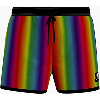 Pánske kúpacie kraťasy - KM00749 0JG - dúhové - Calvin Klein M duhová Pánske kúpacie kraťasy - KM00749 0JG - dúhové - Calvin Klein M duhová