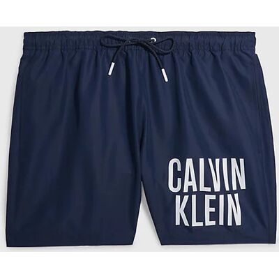 Pánske stredné plavecké šortky so sťahovacou šnúrkou KM0KM00794 XNE tm. modrá - Calvin Klein L Pánske stredné plavecké šortky so sťahovacou šnúrkou KM0KM00794 XNE tm. modrá - Calvin Klein L