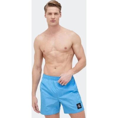 Pánske stredne dlhé plavecké šortky so šnúrkou KM0KM00819 CY0 svetlo modré - Calvin Klein L Pánske stredne dlhé plavecké šortky so šnúrkou KM0KM00819 CY0 svetlo modré - Calvin Klein L
