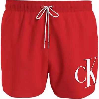 Pánske plavky SHORT DRAWSTRING KM0KM00967 XM9 červená - Calvin Klein XL Pánske plavky SHORT DRAWSTRING KM0KM00967 XM9 červená - Calvin Klein XL