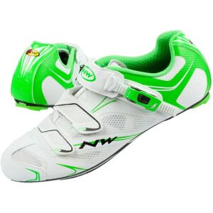 Pánska cyklistická športová obuv Sonic SRS M 80151012 59 White with Green - Northwave 45 bílo-zelená Pánska cyklistická športová obuv Sonic SRS M 80151012 59 White with Green - Northwave 45 bílo-zelená