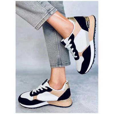 Dámska športová obuv BB2216 White-Black-Beige - Inello 38 bílá-mix barev Dámska športová obuv BB2216 White-Black-Beige - Inello 38 bílá-mix barev
