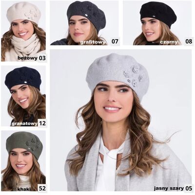 Dámsky baret ARIEL - Kamea UNI khaki Dámsky baret ARIEL - Kamea UNI khaki