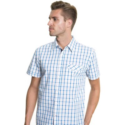 Košeľa s krátkym rukávom Big Star 141658 Blue-422 XL Košeľa s krátkym rukávom Big Star 141658 Blue-422 XL