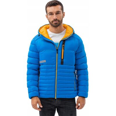 Pánska bunda C372 modro-žltá - Ombre S Pánska bunda C372 modro-žltá - Ombre S