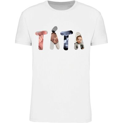 Giftela Personalizované pánske tričko - otec/dedko z fotografií Giftela Personalizované pánske tričko - otec/dedko z fotografií