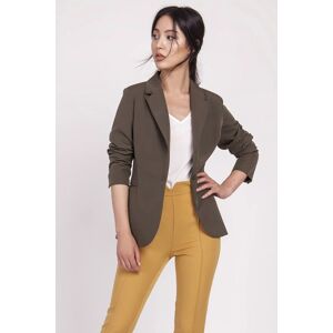 Dámske sako ZA118 - Lanti L-40 khaki-tm.Zelená Dámske sako ZA118 - Lanti L-40 khaki-tm.Zelená