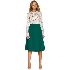 STYLOVE S133 Midi sukňa áčkového strihu - zelená EU M STYLOVE S133 Midi sukňa áčkového strihu - zelená EU M