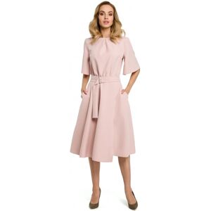 Moe M396 Šaty - púdrové EU XXL Moe M396 Šaty - púdrové EU XXL