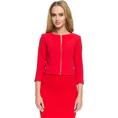 STYLOVE Dámske sako S038 - Stylovo L červená STYLOVE Dámske sako S038 - Stylovo L červená