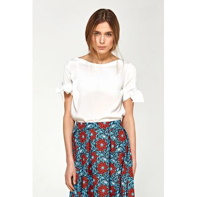 Dámska blúzka B91 - Nife 42/XL bílá s potiskem Dámska blúzka B91 - Nife 42/XL bílá s potiskem