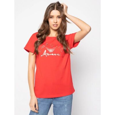 Giorgio Armani Dámske tričko 164340 0P291 00074 červená - Emporio Armani S červená Giorgio Armani Dámske tričko 164340 0P291 00074 červená - Emporio Armani S červená