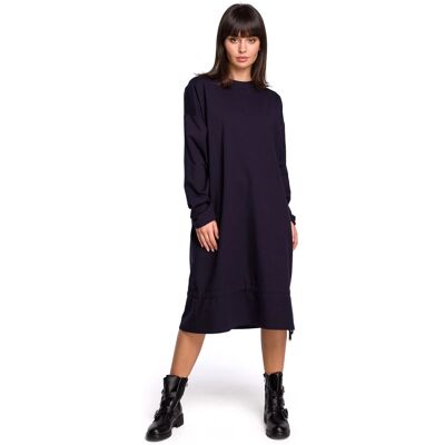 Dámske šaty B100 - BEwear S/M tmavě modrá Dámske šaty B100 - BEwear S/M tmavě modrá