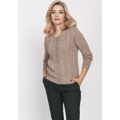 MKM design Sveter s dlhým rukávom Swe 190 - MKM M mocca MKM design Sveter s dlhým rukávom Swe 190 - MKM M mocca
