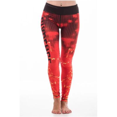 Dámske fitness legíny Six Deuce Digital Glow červené - Litex XS Dámske fitness legíny Six Deuce Digital Glow červené - Litex XS