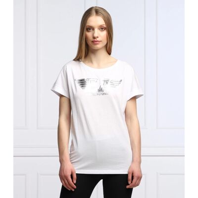 Giorgio Armani Dámske tričko s krátkym rukávom - 164340 2R255 000110 - biela - Emporio Armani L bílá-potisk Giorgio Armani Dámske tričko s krátkym rukávom - 164340 2R255 000110 - biela - Emporio Armani L bílá-potisk