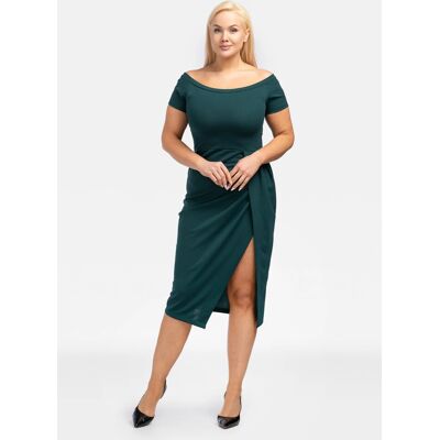 Dámske šaty Delicja SA718 zelené - Karko 54/56 Dámske šaty Delicja SA718 zelené - Karko 54/56