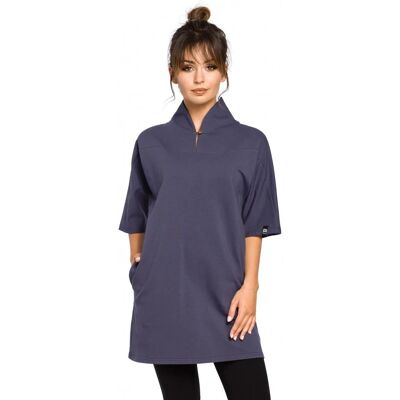 Dámska tunika B043 tmavo modrá - BEwear M-38 tmavě modrá Dámska tunika B043 tmavo modrá - BEwear M-38 tmavě modrá