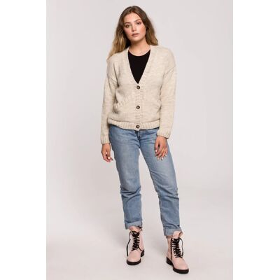 Dámsky Cardigan BK074 Beige - BeWear L/XL béžová Dámsky Cardigan BK074 Beige - BeWear L/XL béžová