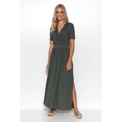 Dámske šaty M792 Khaki - Makadamia 36 Dámske šaty M792 Khaki - Makadamia 36