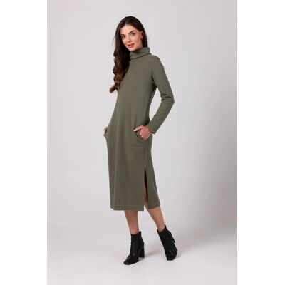 Dámske šaty B274 Khaki - BeWear XL Dámske šaty B274 Khaki - BeWear XL