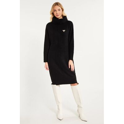 Dámske pletené šaty DREB610-020 Black - Monnari 36/S černá Dámske pletené šaty DREB610-020 Black - Monnari 36/S černá